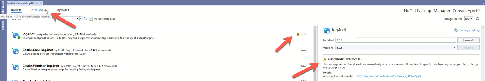 Sårbarheter i Visual Studio-paket