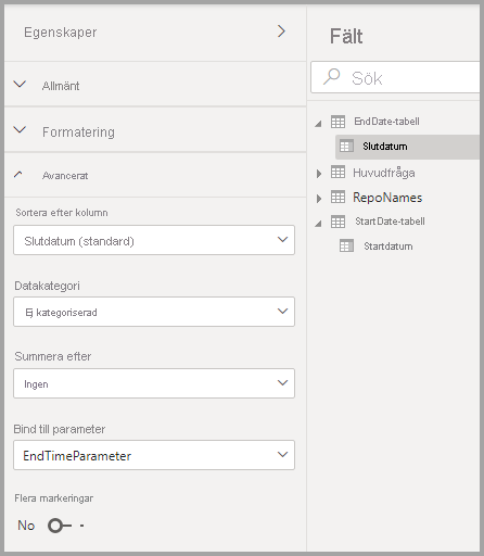 Screenshot that shows configuring more parameters.