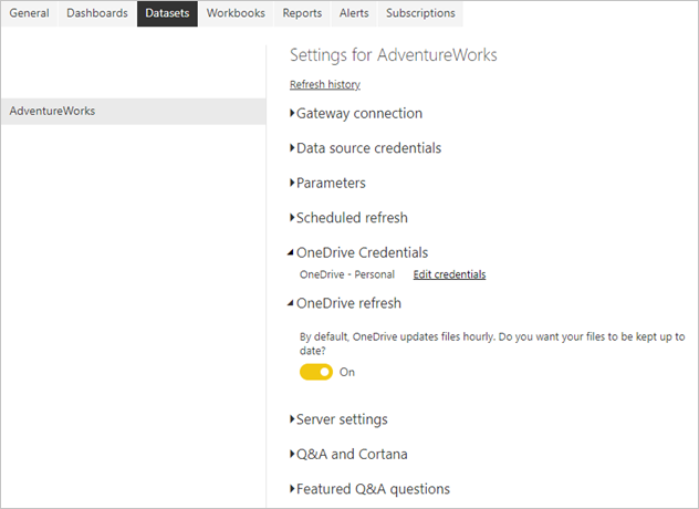OneDrive-autentiseringsuppgifter och OneDrive-uppdatering