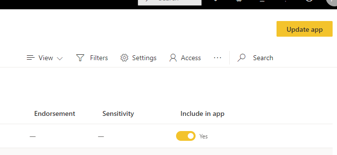 skärmbild av uppdatering av appen.