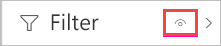 Screenshot of the Filters pane, highlighting the eye icon.