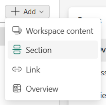 Skärmbild av menyn Lägg till organisationsapp.