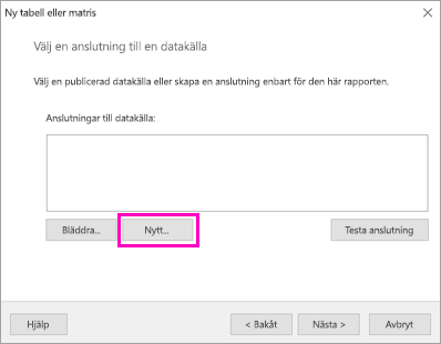 Screenshot showing New data source.