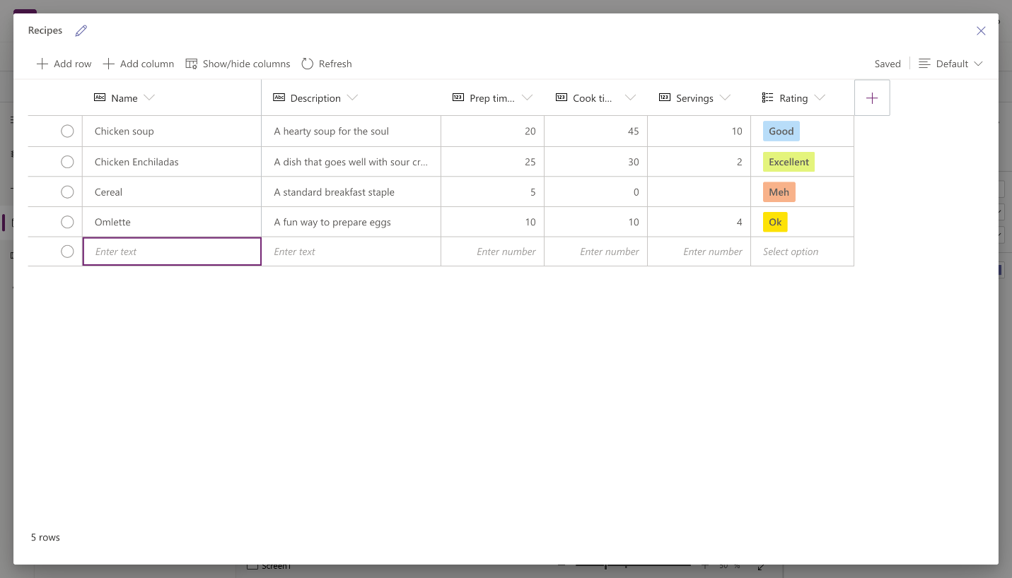 Lägg till rader Lägg till rader.
