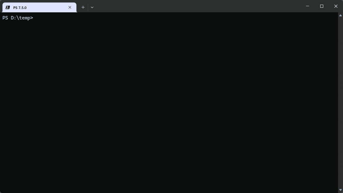 En animering som visar Komma igång med AI Shell.