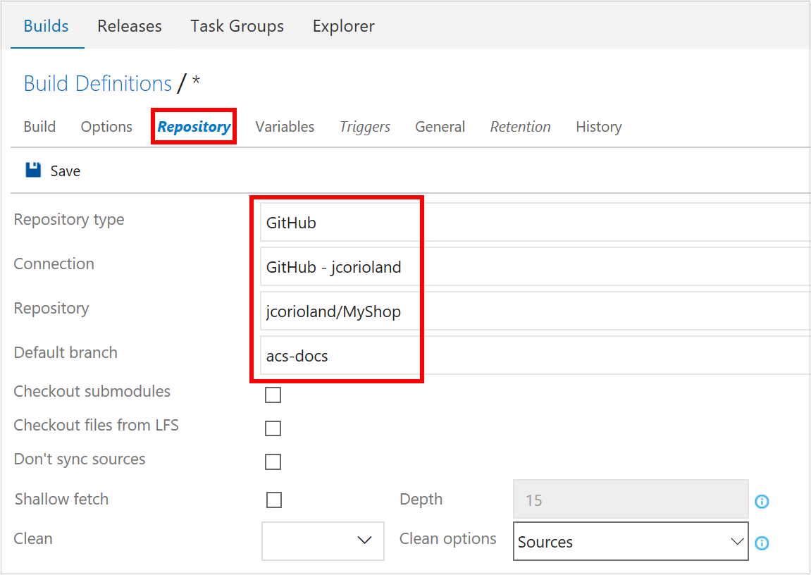 Azure DevOps Services – Skapa lagringsplatskonfiguration