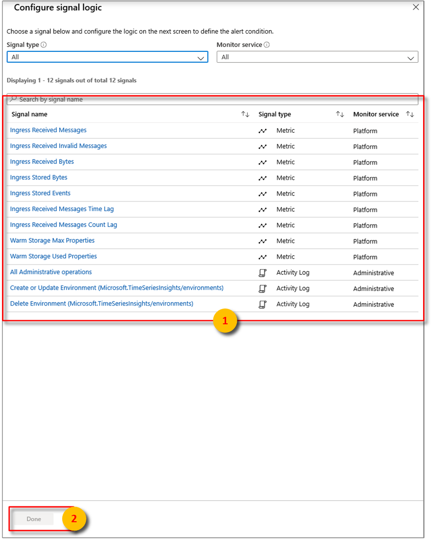 Configure signal logic