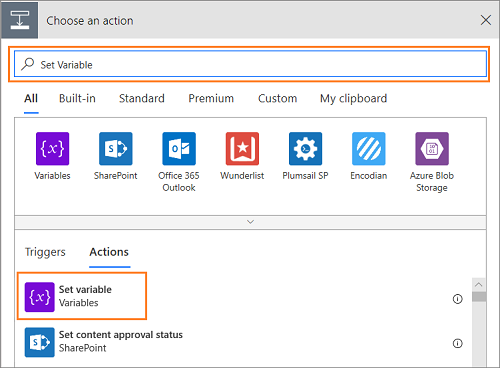 Add Set Variable Action Add Set Variable Action.