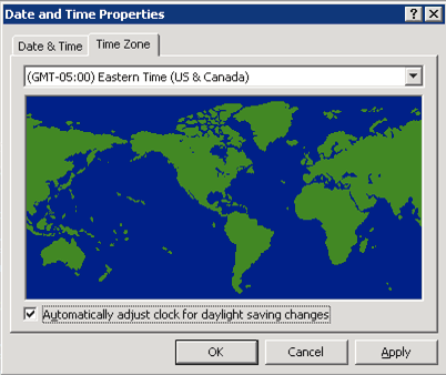 Date and Time Properties Box