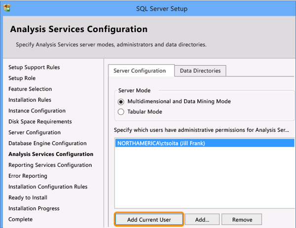 Analysis Services Configuration