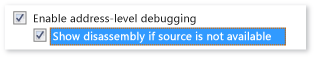DBG_Options_General_disassembly_checkbox Options / Debugging / General disassembly options