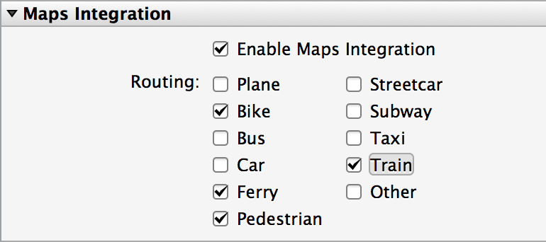 Maps Integration