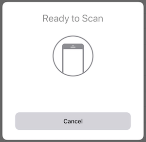 Cancel button while scanning