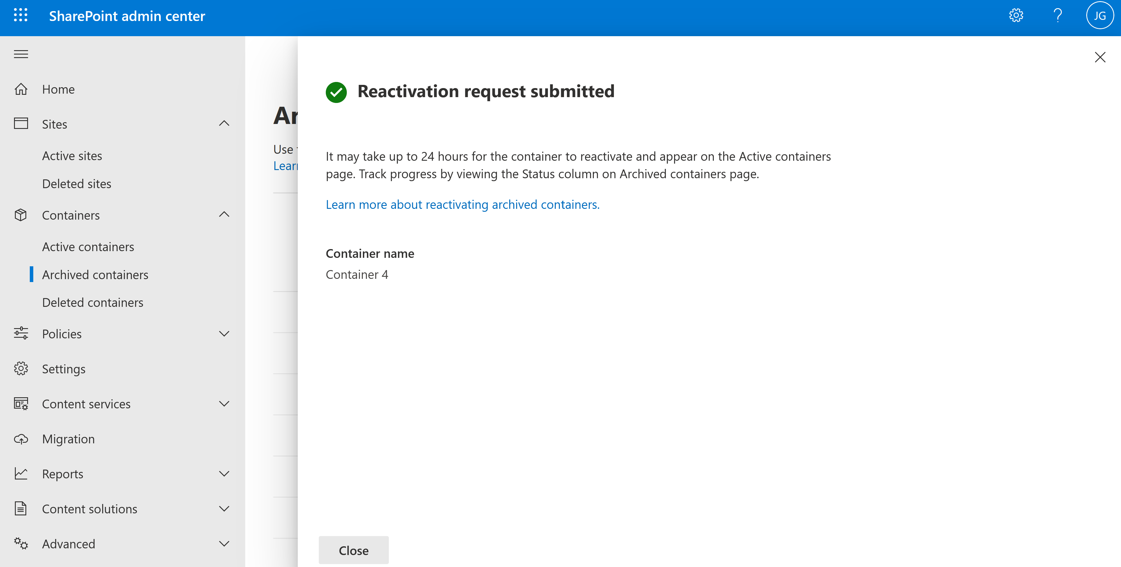 Reactivation Request Submission