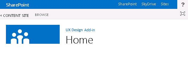 A SharePoint-hosted page using the app template