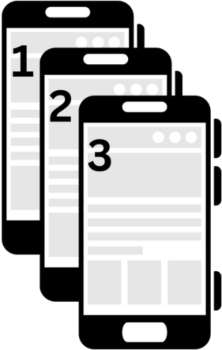 Diagram of app versions.