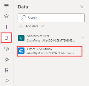 Screenshot of setting the OnSelect property of Office 365 Outlook formula.