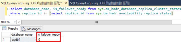 Skärmbild av SQL-fråga i fall 3.