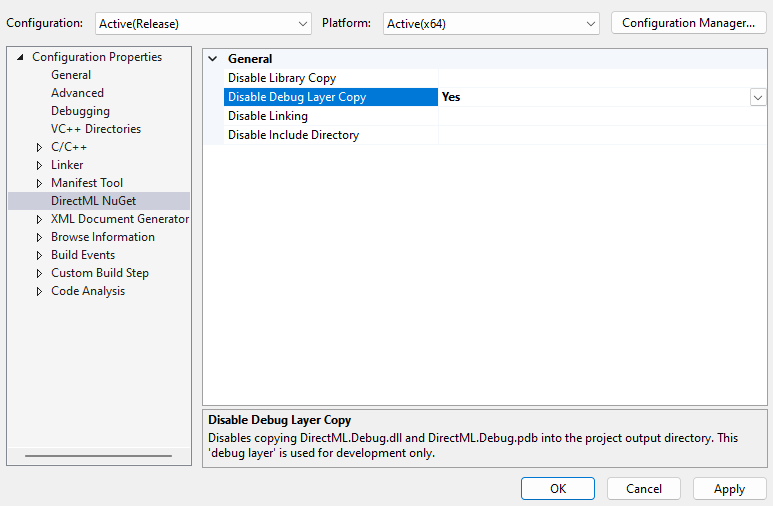 Redistributable Debug Layer i Visual Studio