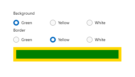 Radio buttons in two groups