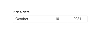 Exempel på datumväljare