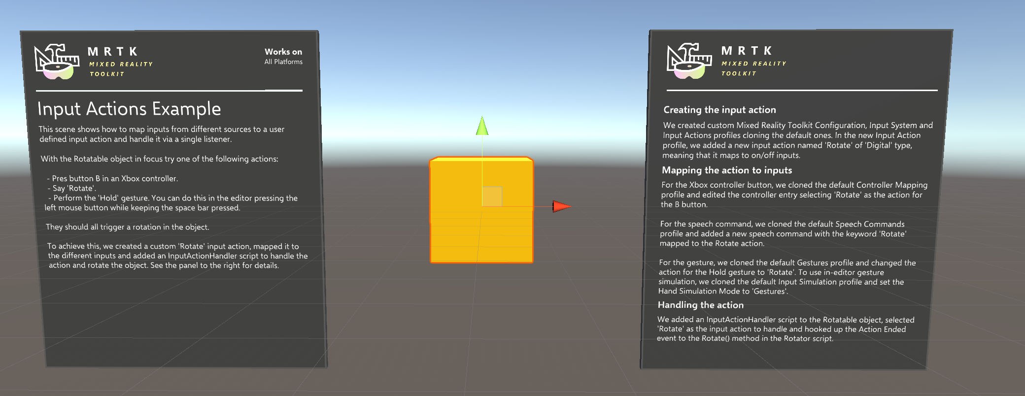 Exempel på indataåtgärd