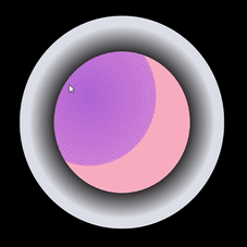 Kort video som visar hur penseln av radiellt gradient beter sig.