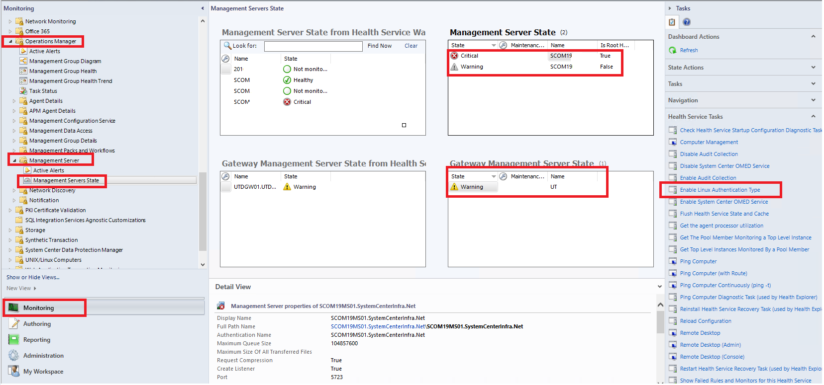 Screenshot of Enable or disable Kerberos authentication.