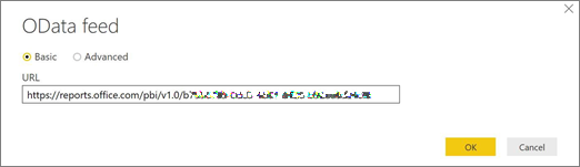 OData feed URL for Power BI desktop.