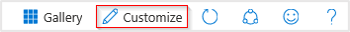 Screenshot that shows the Customize button.