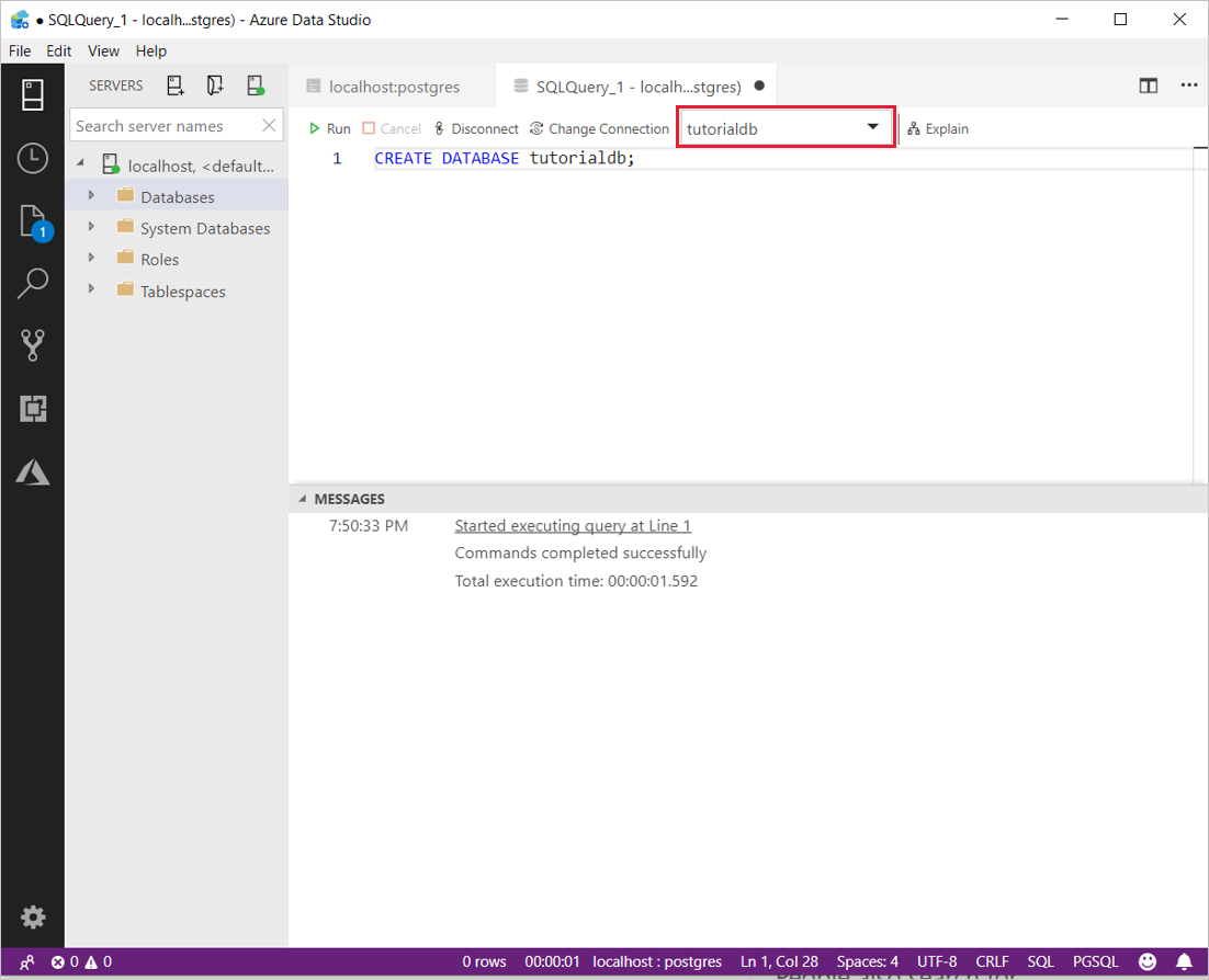 Quickstart: Connect and Query PostgreSQL - Azure Data Studio ...