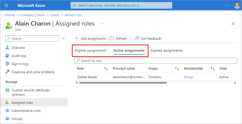 azure ad eligible assignments