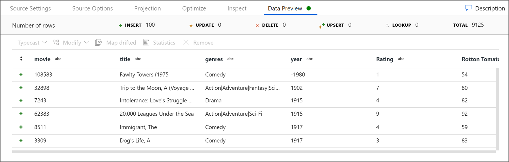 Screenshot that shows where you can preview your data to verify your transformation is configured correctly.