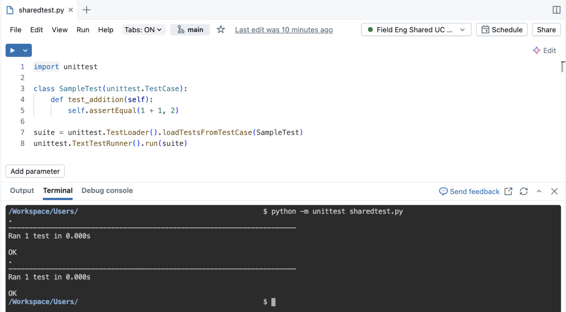 Git folders testing invocation