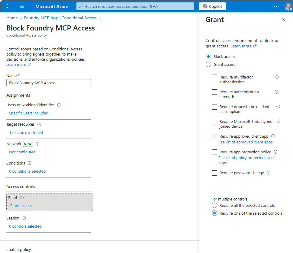 A screenshot showing how to block app access.