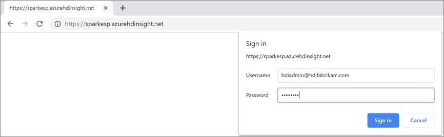 The Apache Ambari UI sign-in window.