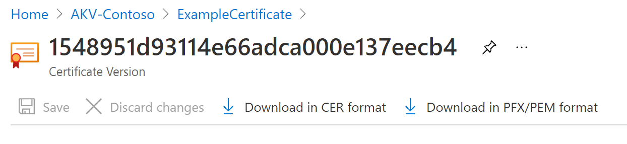 Certificate download