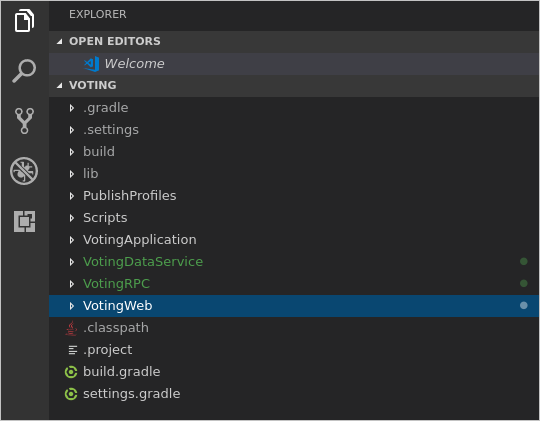 Java Voting Application in Workspace