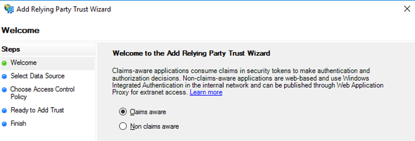 AD FS Relying Trust Wizard AD FS Relying Trust Wizard.