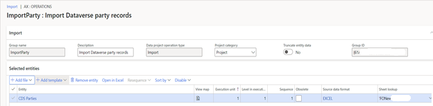 การนําเข้าเรกคอร์ดฝ่ายของ Dataverse