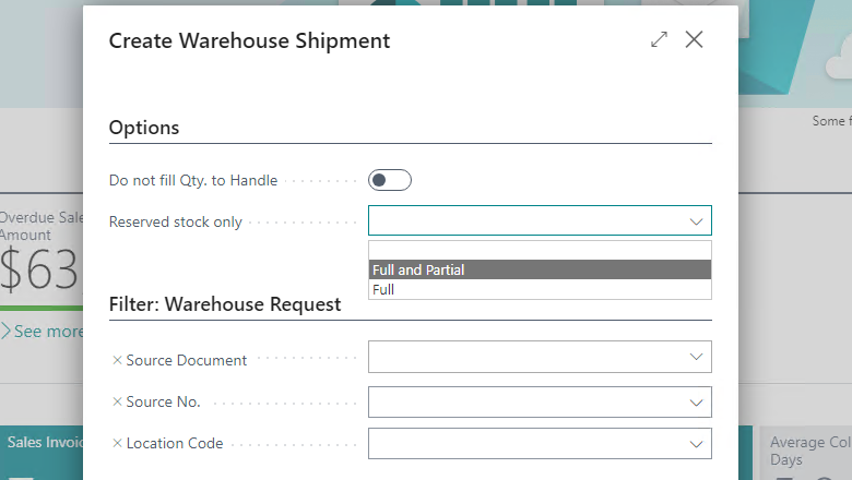 Create warehouse shipment task Create warehouse shipment task