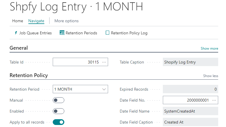 Retention Policy Retention Policy
