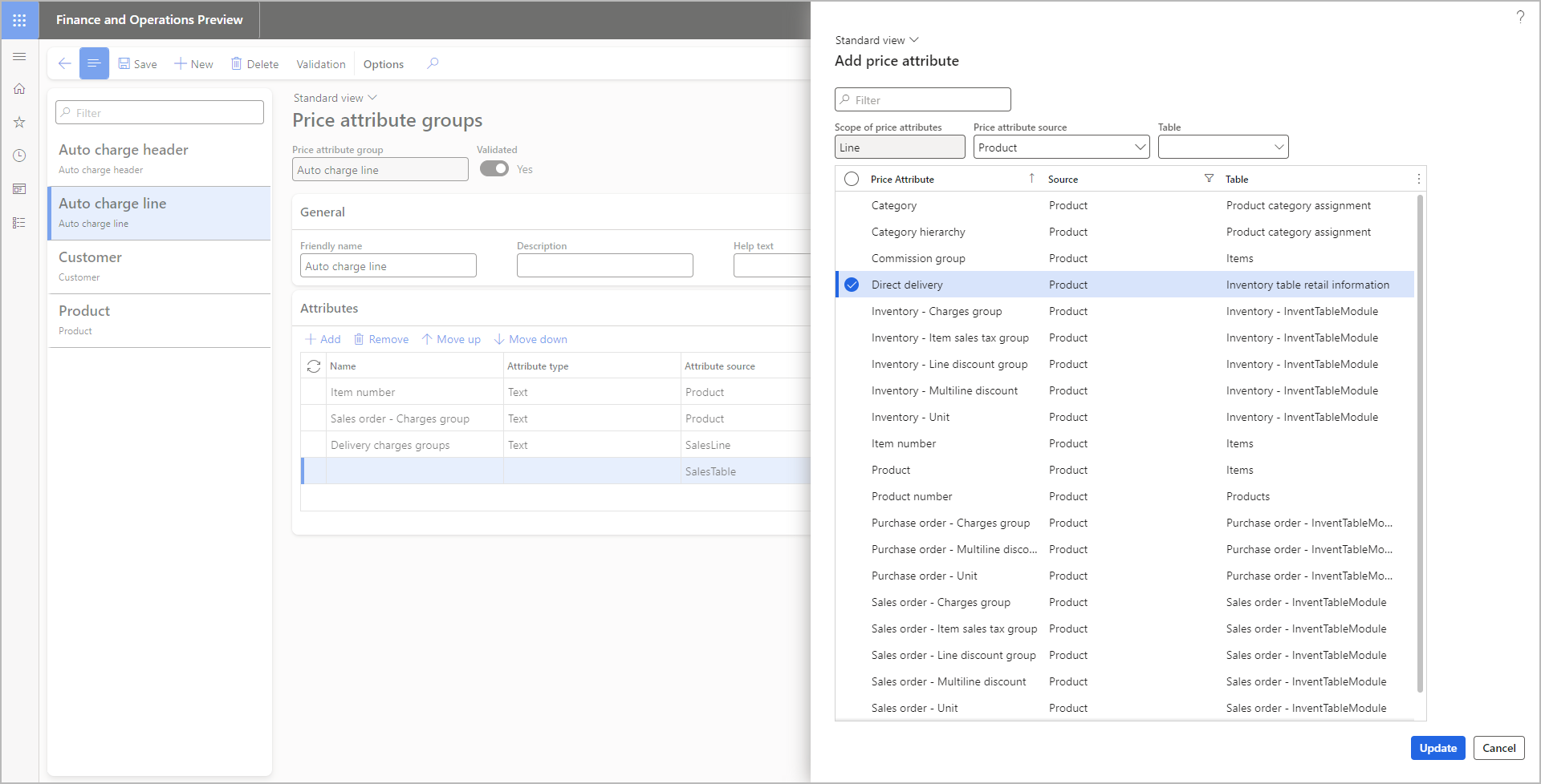 Add price attribute dialog box Add price attribute dialog box.