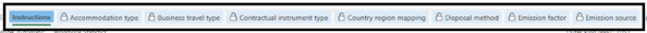 สกรีนช็อตที่แสดงแท็บเอนทิตีในเทมเพลต Excel