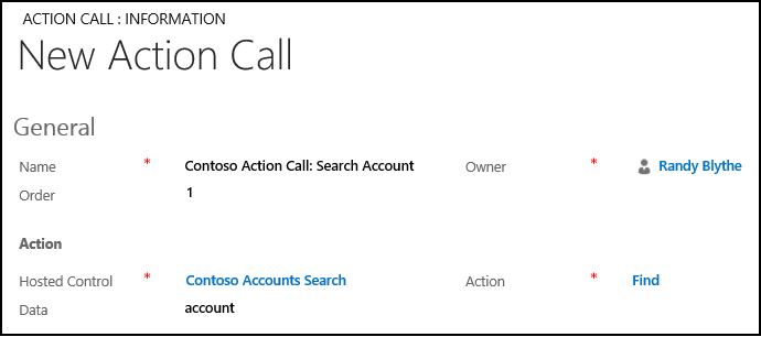 New Action Call in Unified Service Desk New Action Call in Unified Service Desk.