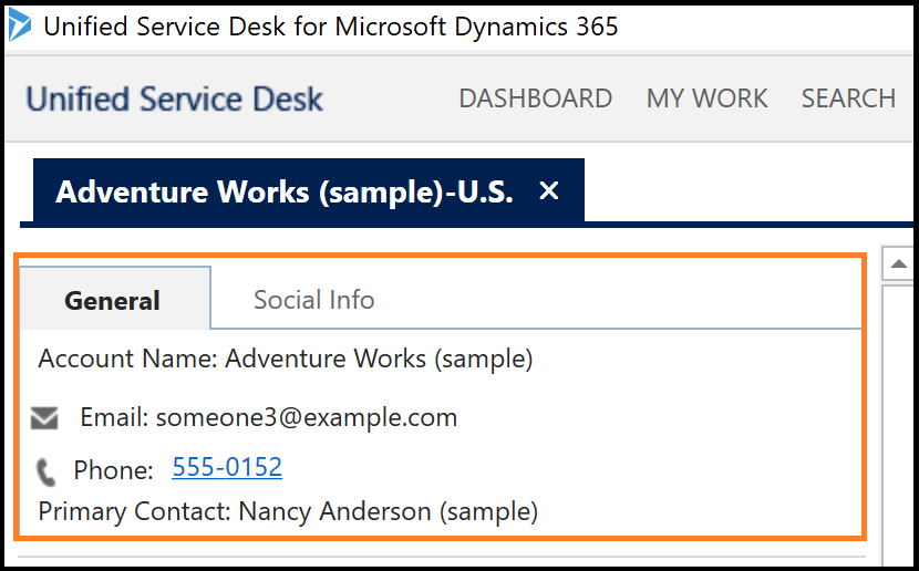 Session overview entries in Unified Service Desk Session overview entries in Unified Service Desk.