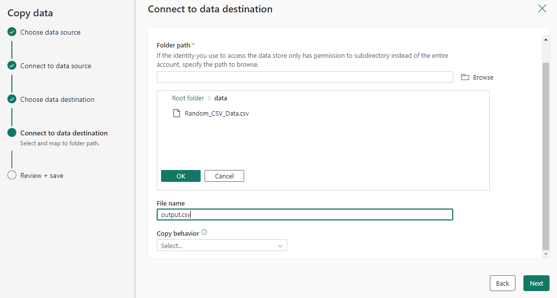สกรีนช็อตของหน้าจอแมปไปยังปลายทาง