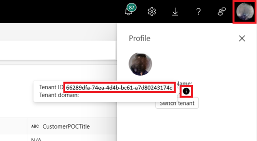 สกรีนช็อตที่แสดงรหัสผู้เช่า