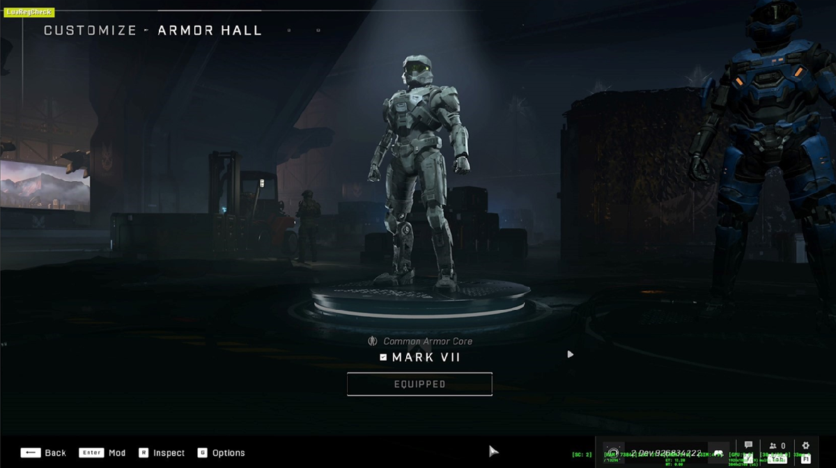 Halo Infinite Armor Hall 1080P @ 30 FPS