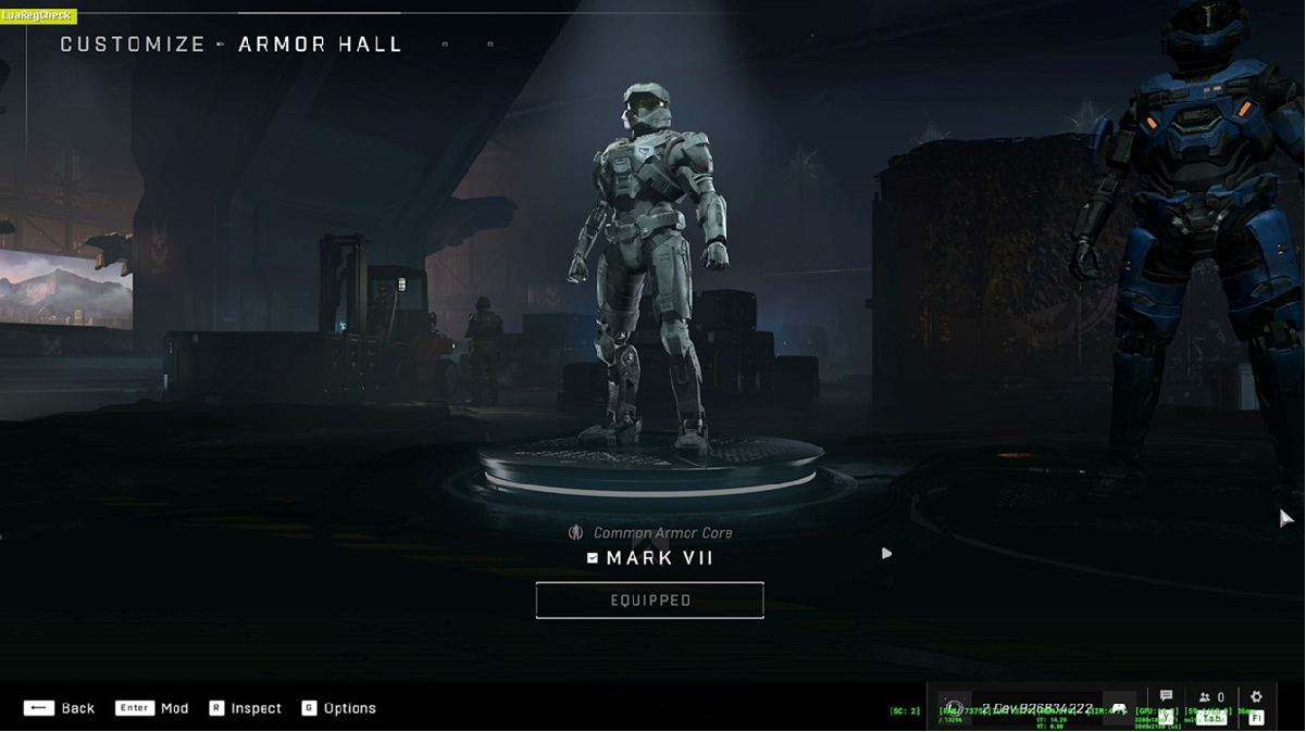 Halo Infinite Armor Hall 4K @ 60 FPS